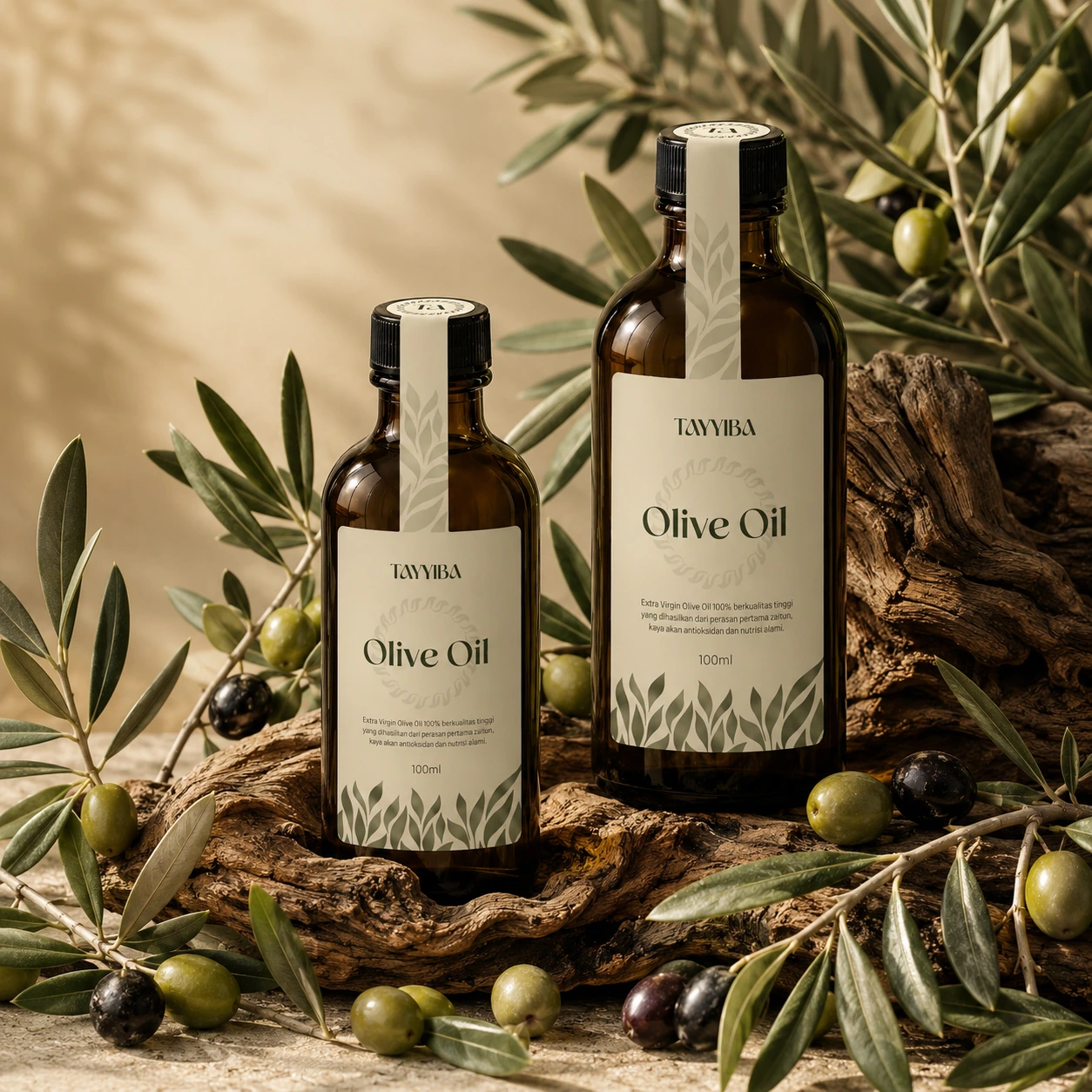 Fresh Olives and Golden Oil Pouring